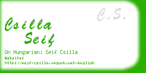 csilla seif business card